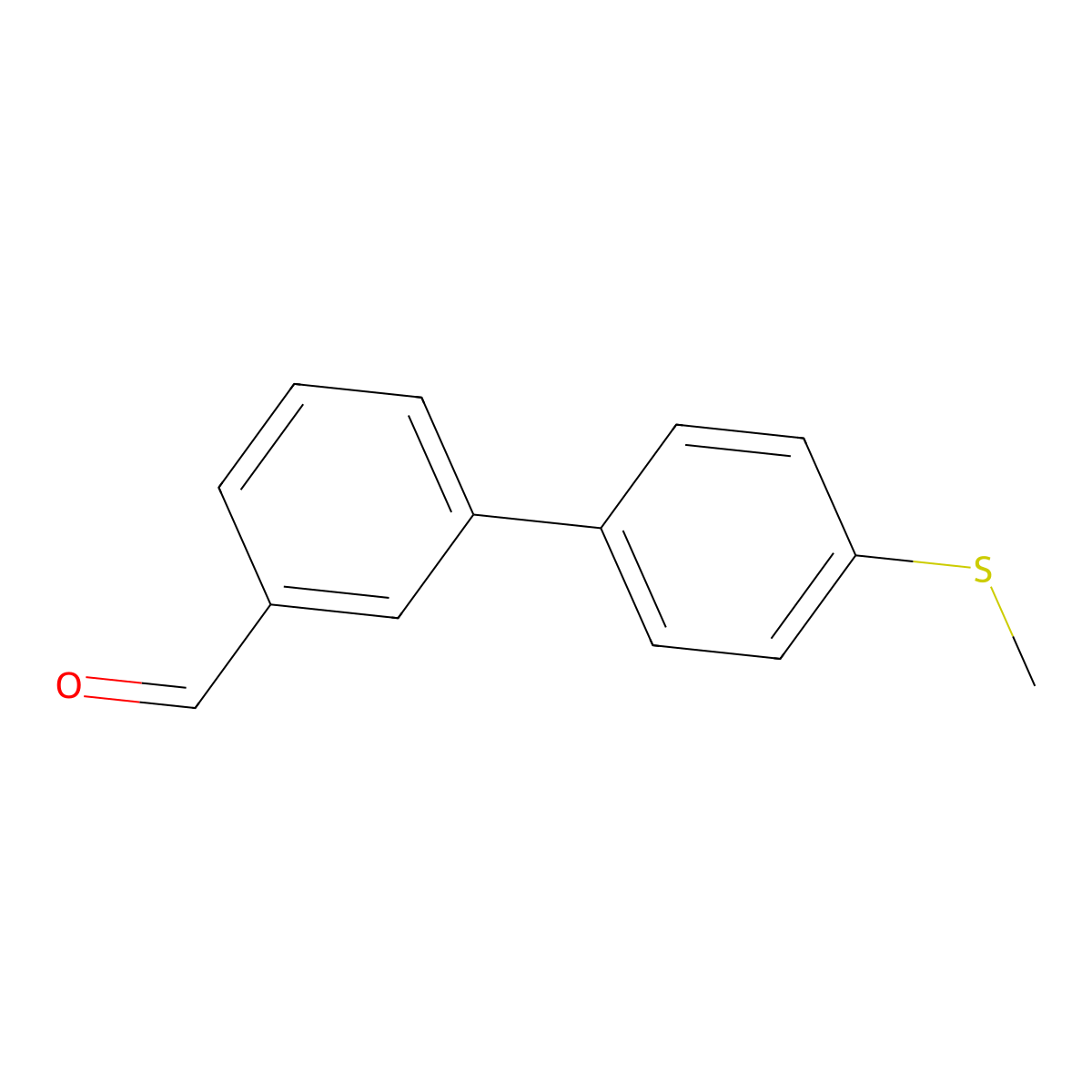 3-(4-Methylthiophenyl)benzaldehyde molecular structure, CAS 728918-93-2