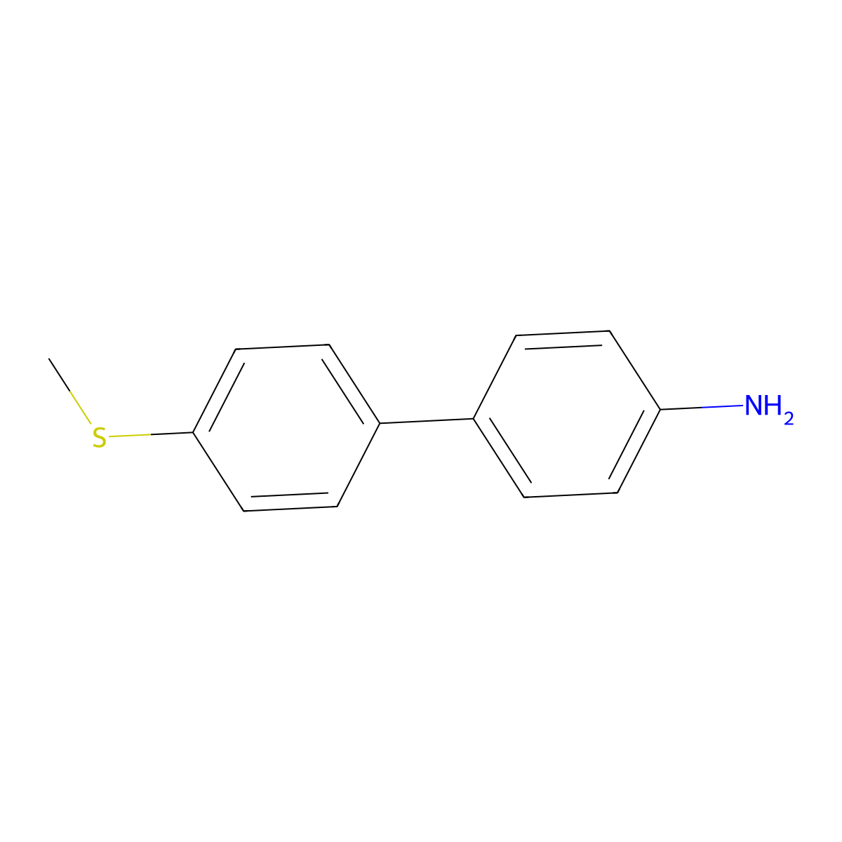 4'-Methylsulfanyl-biphenyl-4-ylamine molecular structure, CAS 728918-94-3