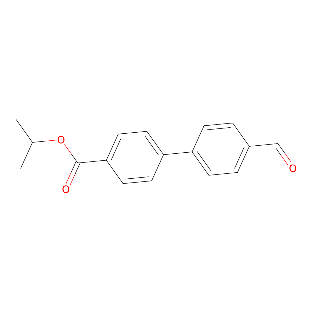 Propan-2-yl 4'-formyl[1,1'-biphenyl]-4-carboxylate molecular structure, CAS 728919-02-6