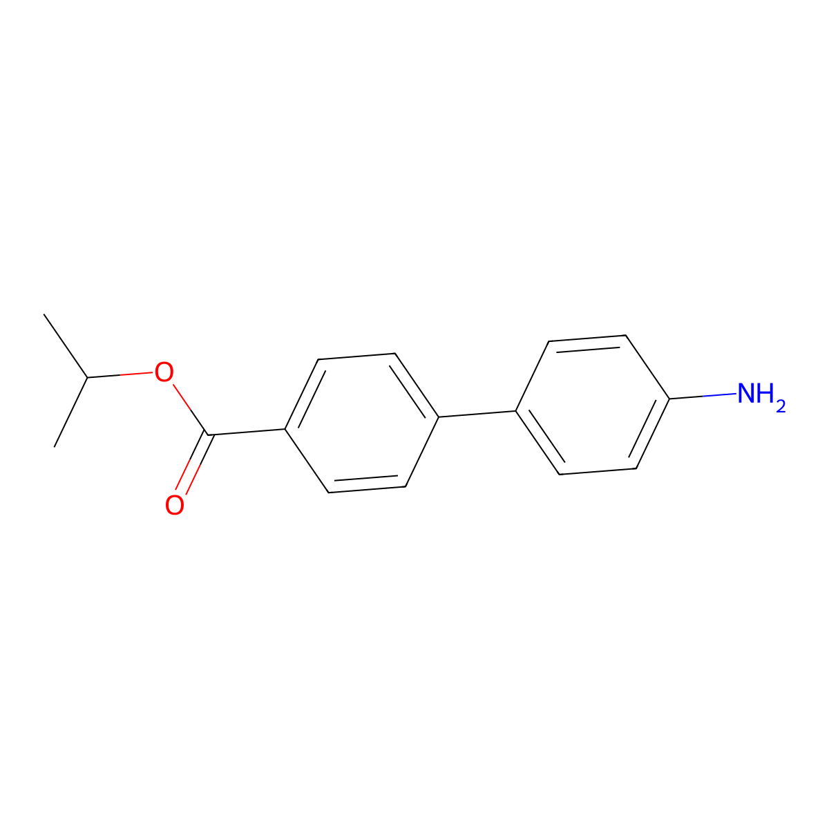 Isopropyl 4'-amino-[1,1'-biphenyl]-4-carboxylate molecular structure, CAS 728919-08-2