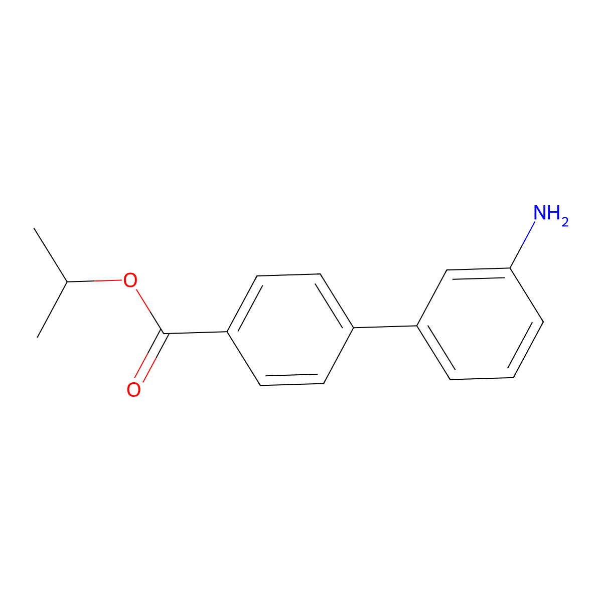 Propan-2-yl 4-(3-aminophenyl)benzoate molecular structure, CAS 728919-09-3