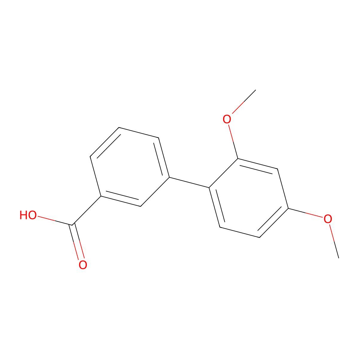2',4'-Dimethoxybiphenyl-3-carboxylic acid molecular structure, CAS 728919-16-2