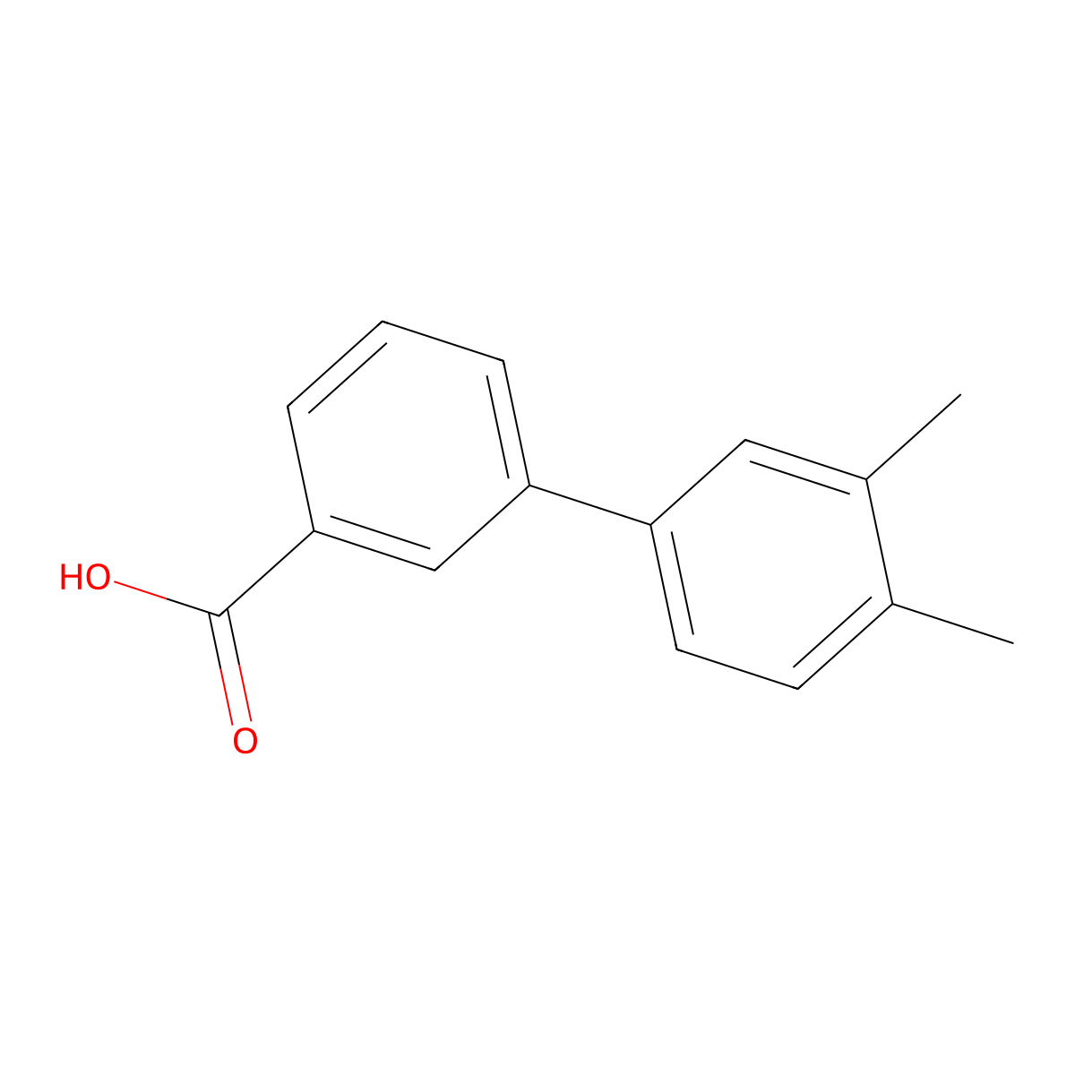 3',4'-Dimethylbiphenyl-3-carboxylic acid molecular structure, CAS 728919-21-9
