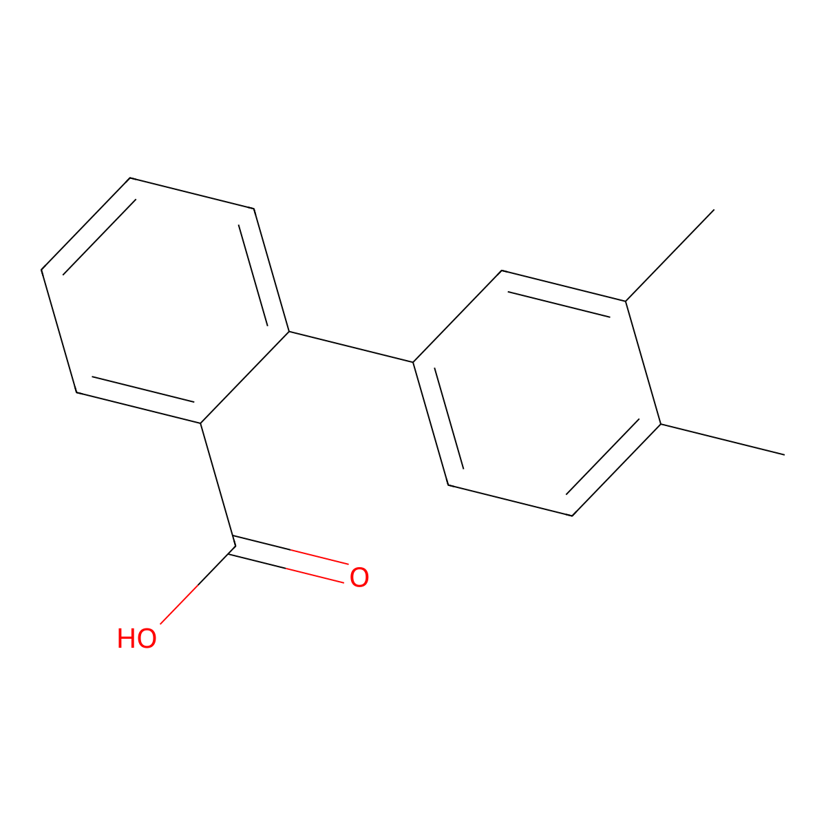 2-(3,4-dimethylphenyl)benzoic Acid molecular structure, CAS 728919-22-0
