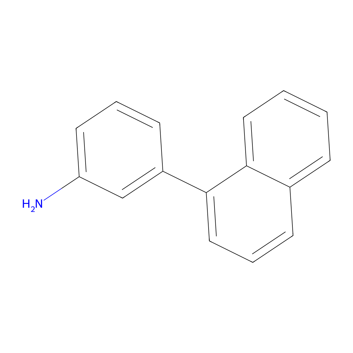3-(1-Naphthalenyl)benzenamine molecular structure, CAS 728919-25-3