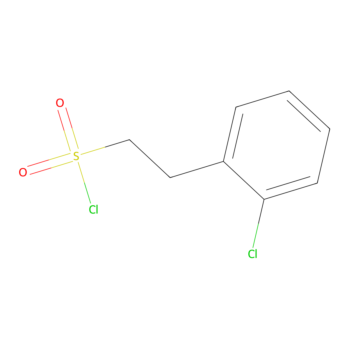 2-(2-Chlorophenyl)ethane-1-sulfonyl chloride molecular structure, CAS 728919-57-1
