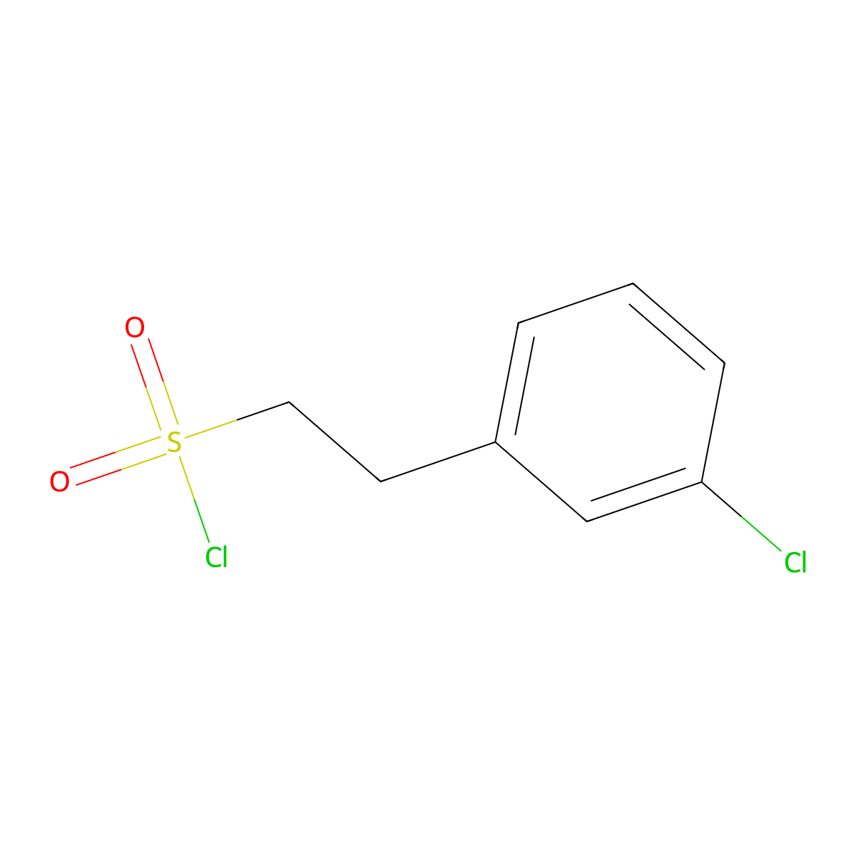 2-(3-Chlorophenyl)ethane-1-sulfonyl chloride molecular structure, CAS 728919-59-3