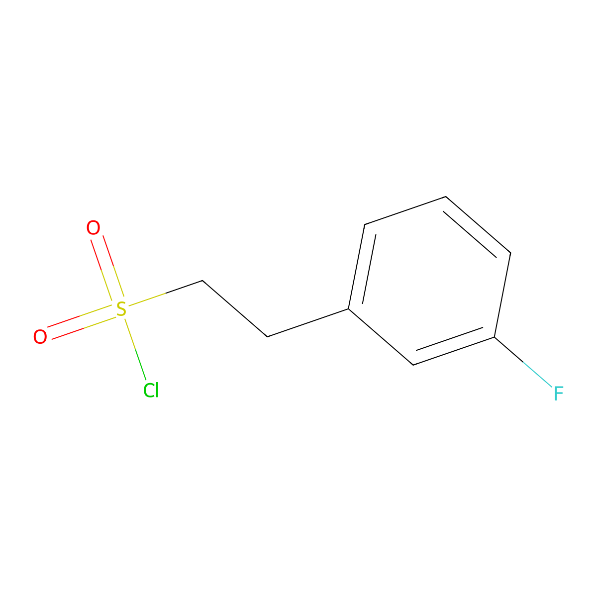 3-Fluorobenzeneethanesulfonyl chloride molecular structure, CAS 728919-65-1
