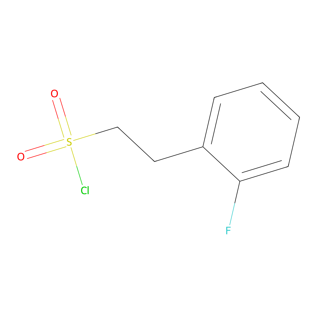 2-(2-Fluorophenyl)ethane-1-sulfonyl chloride molecular structure, CAS 728919-67-3