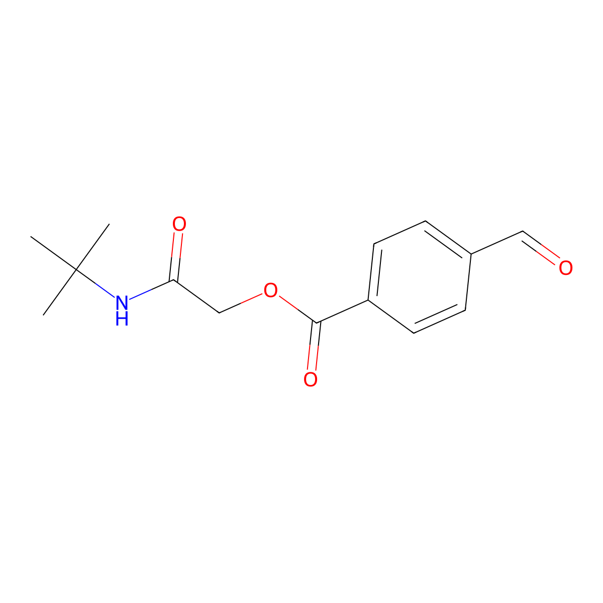 [2-(Tert-butylamino)-2-oxoethyl] 4-formylbenzoate molecular structure, CAS 728929-85-9