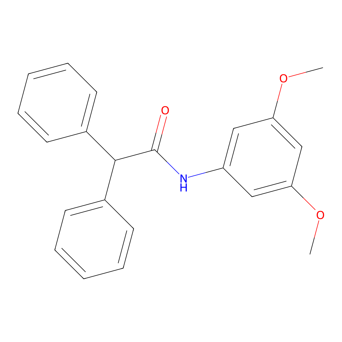N-(3,5-dimethoxyphenyl)-2,2-diphenylacetamide molecular structure, CAS 728931-74-6