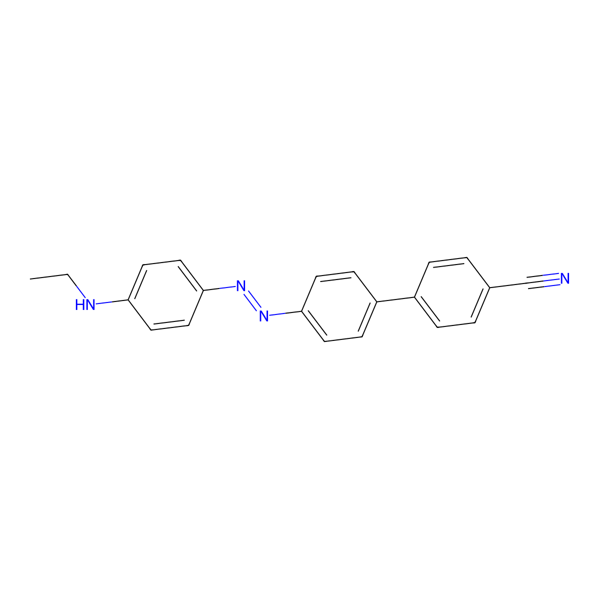 4'-{(E)-[4-(ethylamino)phenyl]diazenyl}biphenyl-4-carbonitrile molecular structure, CAS 728932-14-7