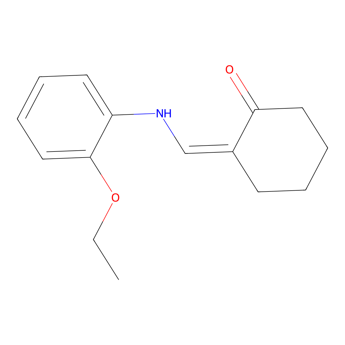 2-[(2-Ethoxyanilino)methylidene]cyclohexan-1-one molecular structure, CAS 728932-42-1