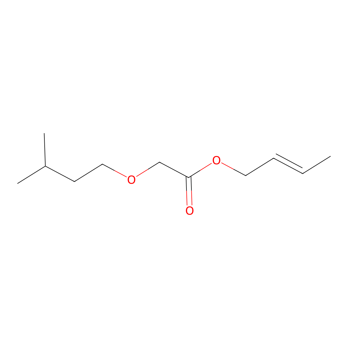 Buten-2-yl (3-methylbutoxy)acetate molecular structure, CAS 72894-11-2