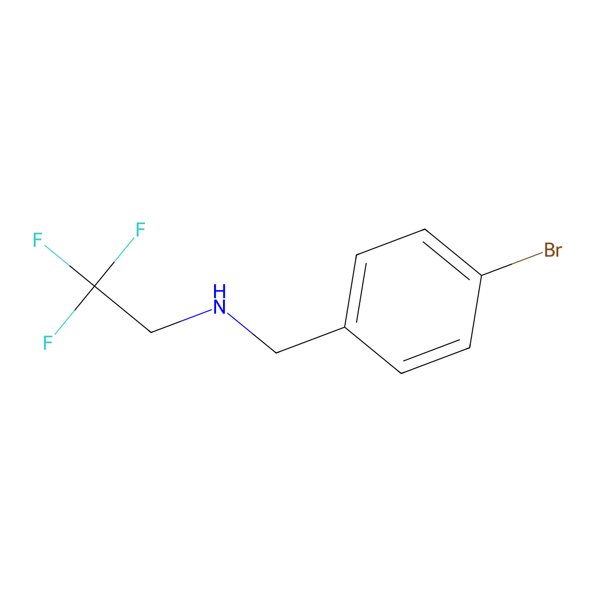 N-(2,2,2-Trifluoroethyl)-4-bromobenzylamine molecular structure, CAS 728948-25-2