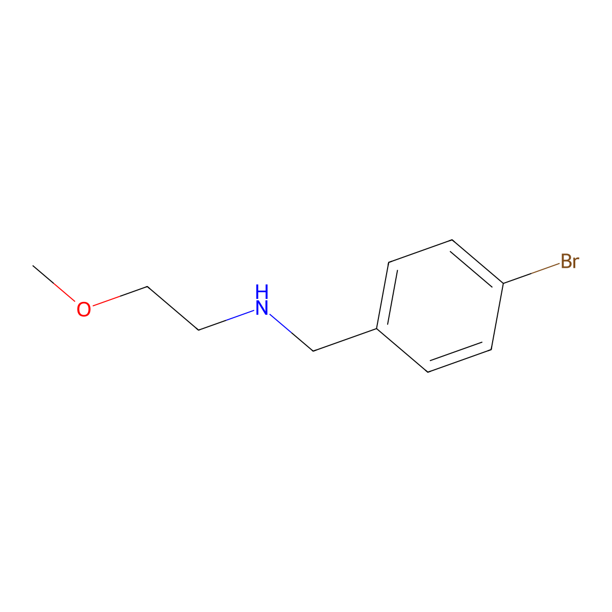 N-(4-bromobenzyl)-2-methoxyethanamine molecular structure, CAS 728948-30-9