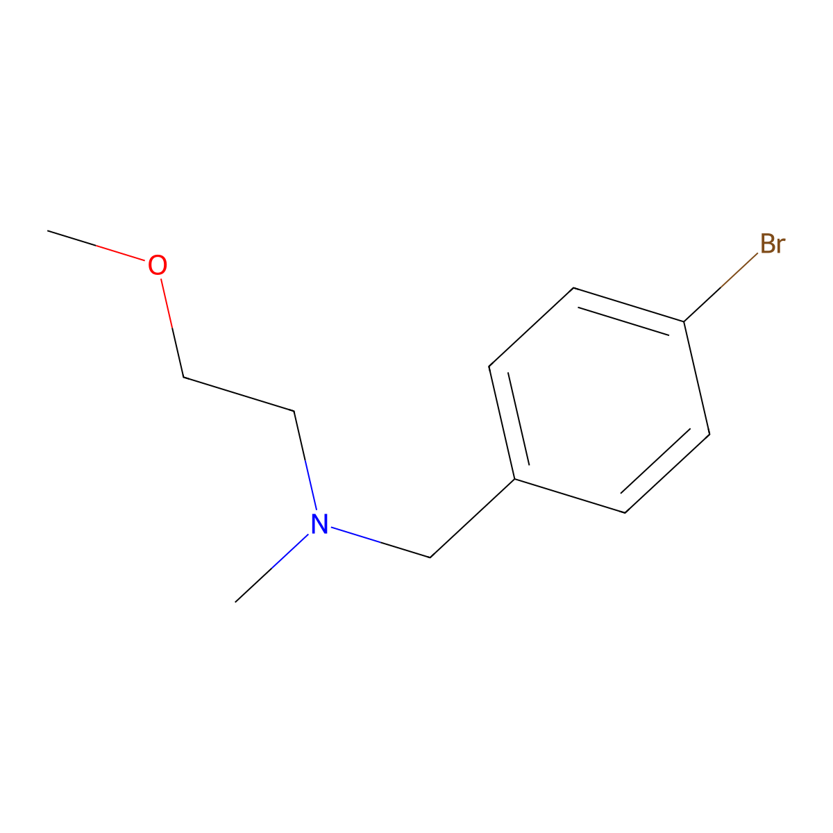 N-(4-bromobenzyl)-N-(2-methoxyethyl)-N-methylamine molecular structure, CAS 728948-32-1