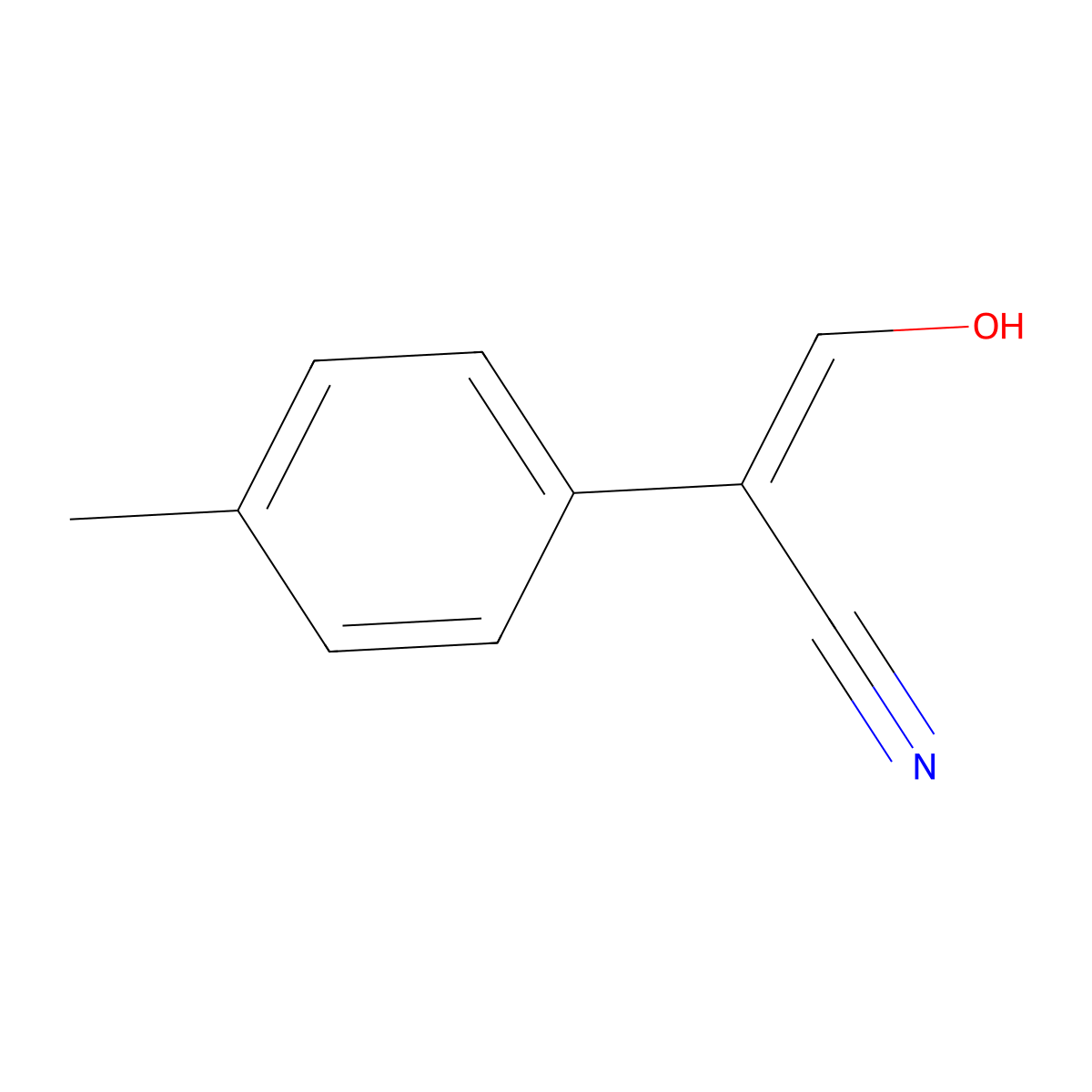3-Hydroxy-2-(4-methylphenyl)prop-2-enenitrile molecular structure, CAS 72899-87-7