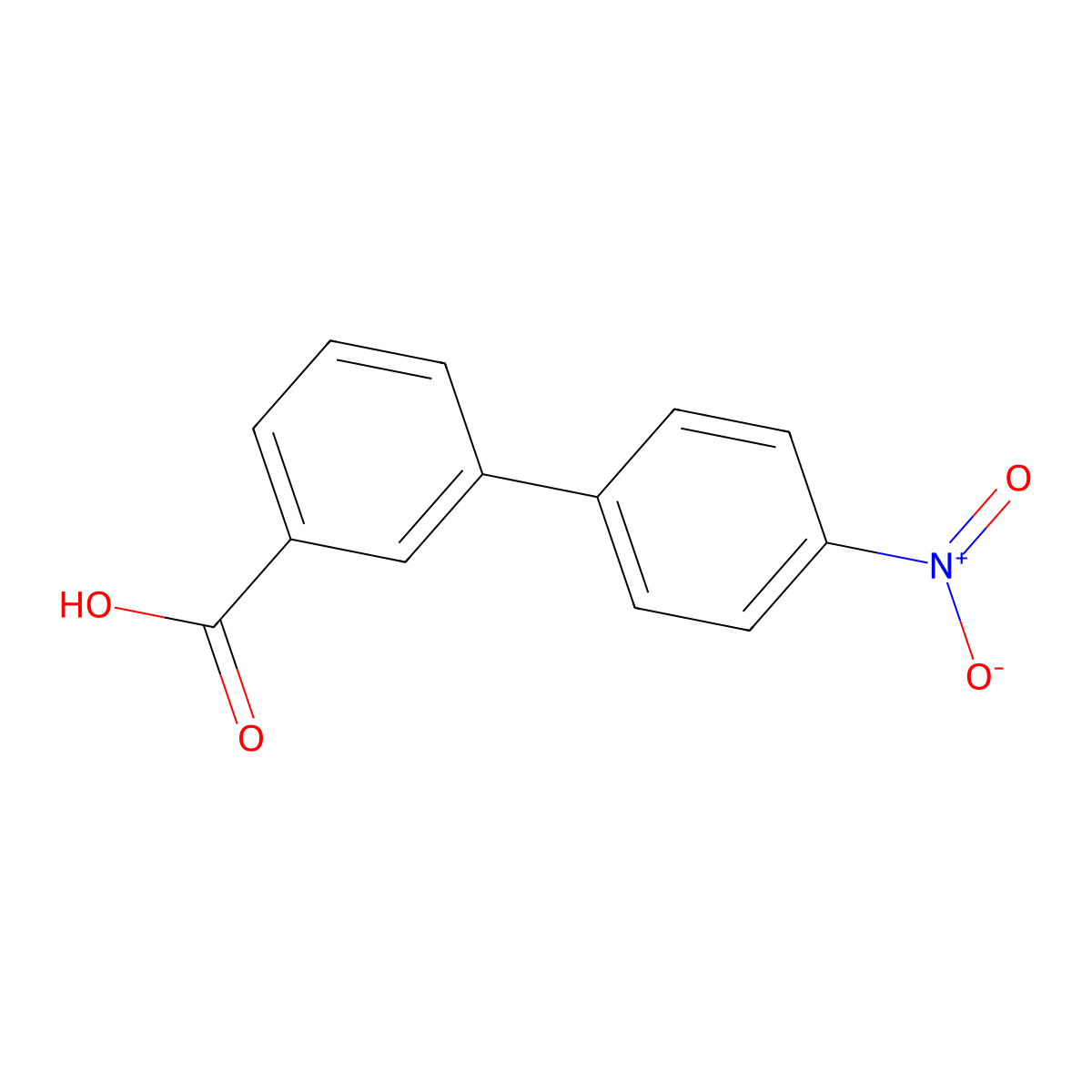 4'-Nitrobiphenyl-3-carboxylic acid molecular structure, CAS 729-01-1