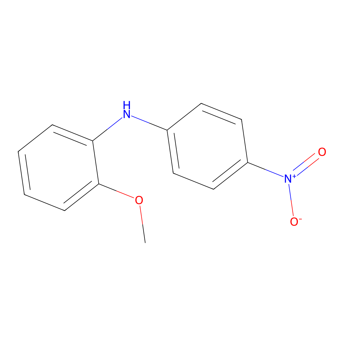 2-methoxy-N-(4-nitrophenyl)aniline molecular structure, CAS 729-04-4