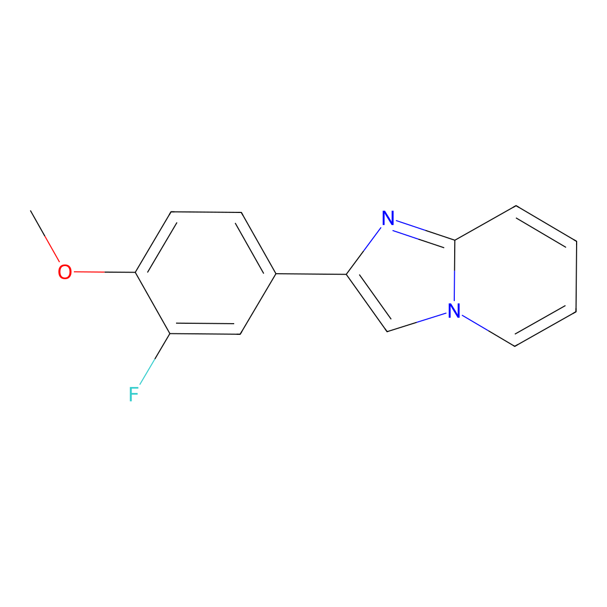 2-(3-Fluoro-4-methoxyphenyl)imidazo[1,2-a]pyridine molecular structure, CAS 729-08-8