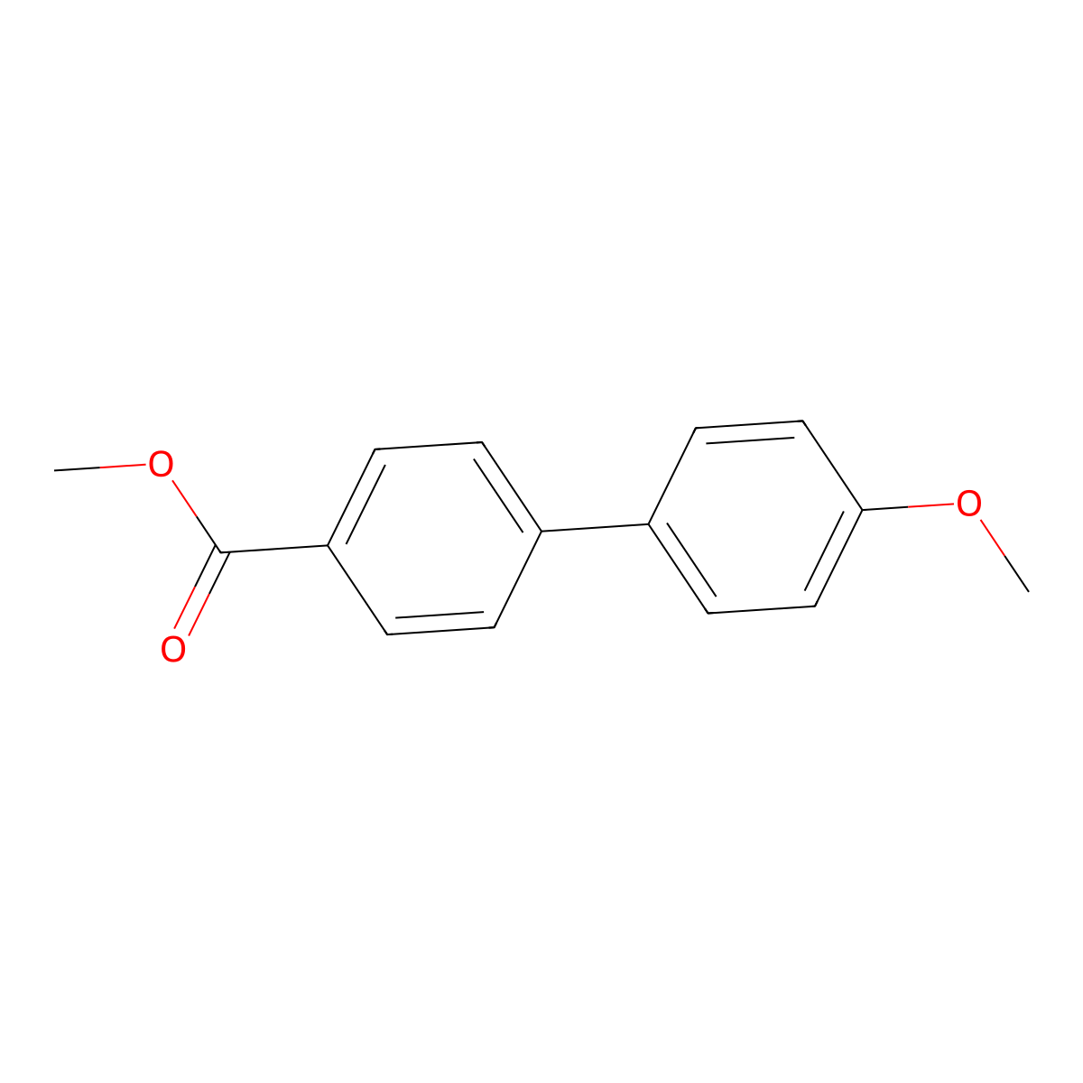 Methyl 4'-methoxy(1,1'-biphenyl)-4-carboxylate molecular structure, CAS 729-17-9
