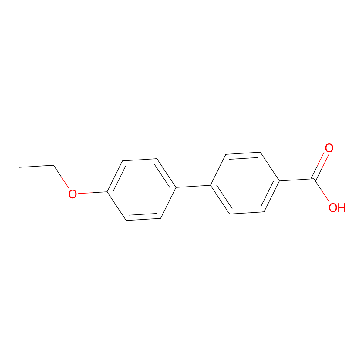 4-Ethoxy-4'-biphenylcarboxylic acid molecular structure, CAS 729-18-0
