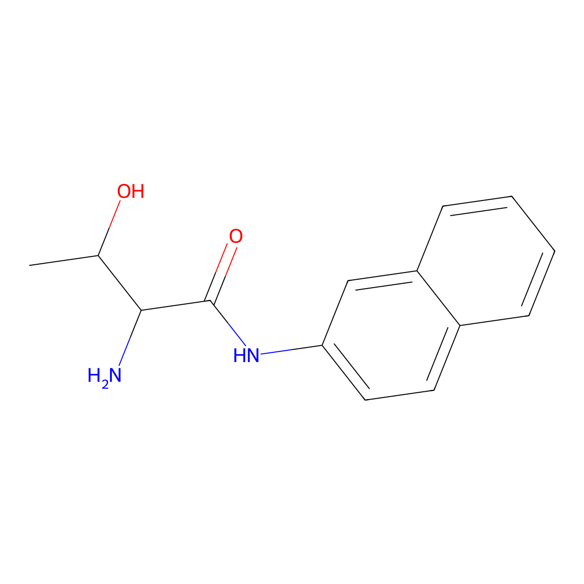2-amino-3-hydroxy-N-naphthalen-2-ylbutanamide molecular structure, CAS 729-25-9