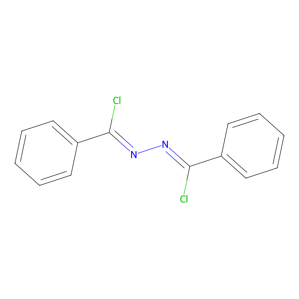 1,2-Bis(chloro(phenyl)methylene)hydrazine molecular structure, CAS 729-44-2