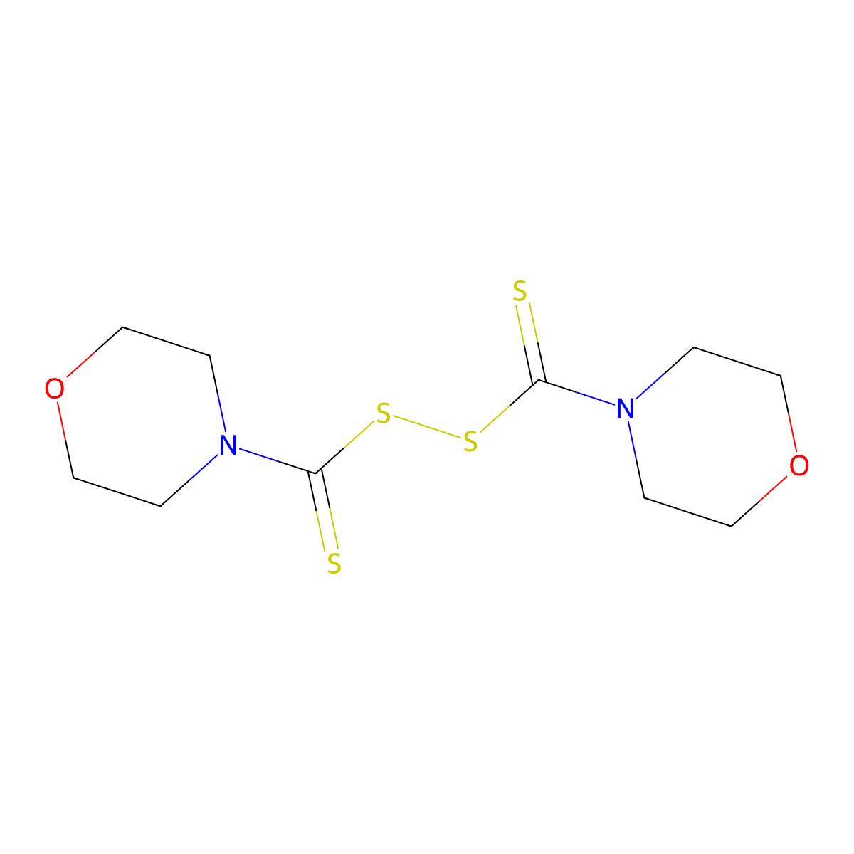 Bis(morpholinothiocarbonyl) disulfide molecular structure, CAS 729-46-4