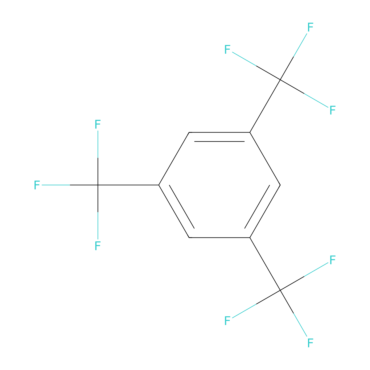 Benzene, 1,3,5-tris(trifluoromethyl)- molecular structure, CAS 729-81-7