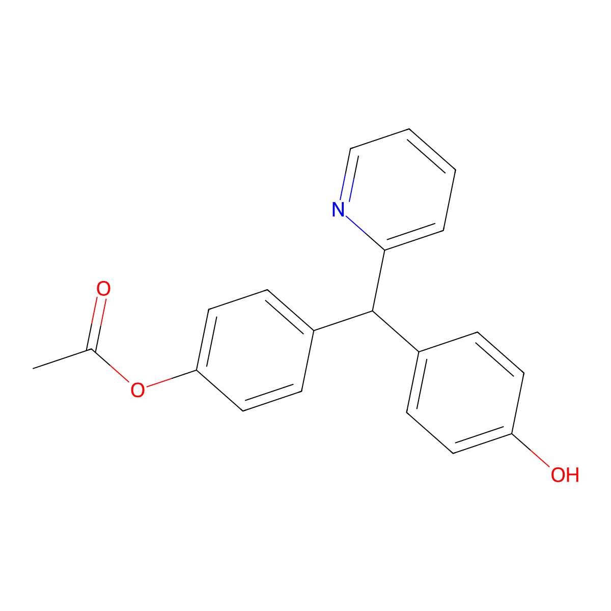 Monoacetyl bisacodyl molecular structure, CAS 72901-16-7