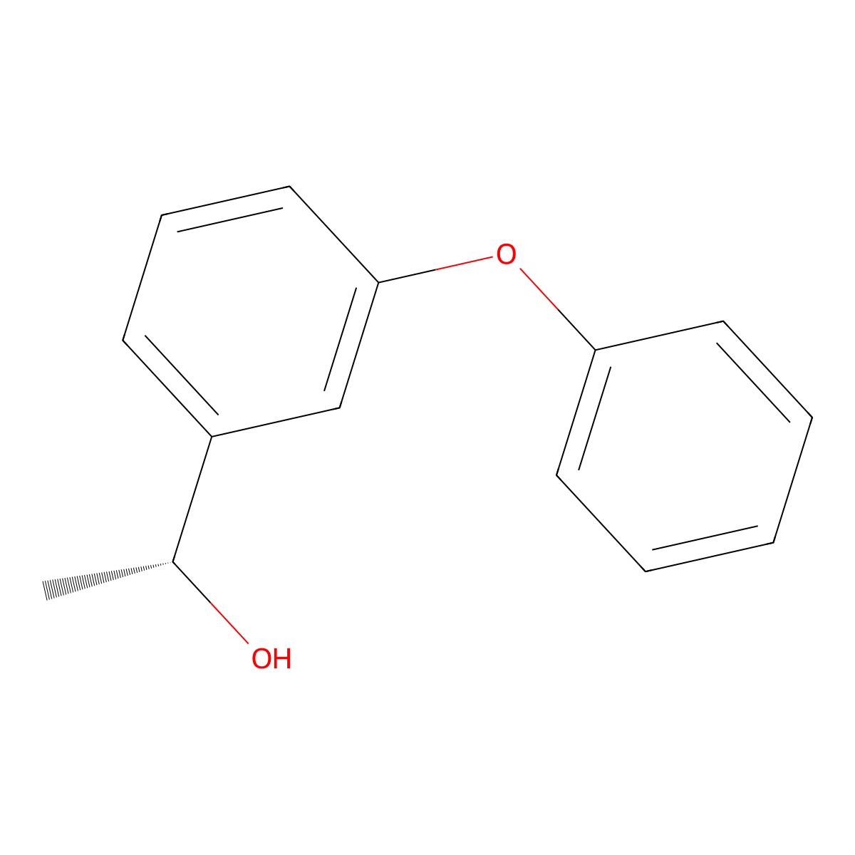 (1R)-1-(3-phenoxyphenyl)ethan-1-ol molecular structure, CAS 72902-77-3