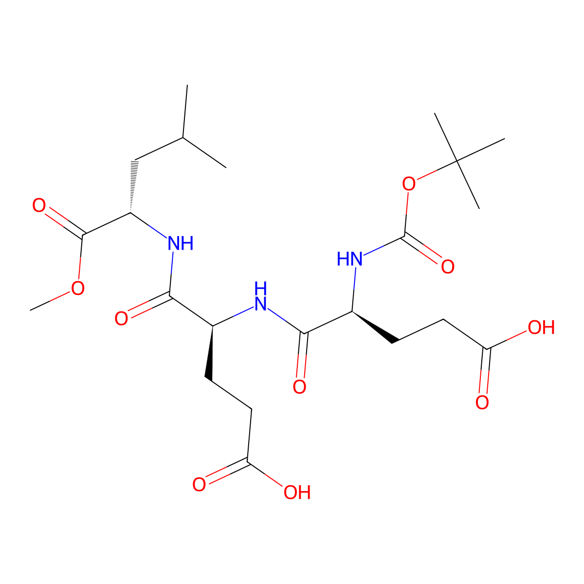 Boc-Glu-Glu-Leu-Ome molecular structure, CAS 72903-33-4