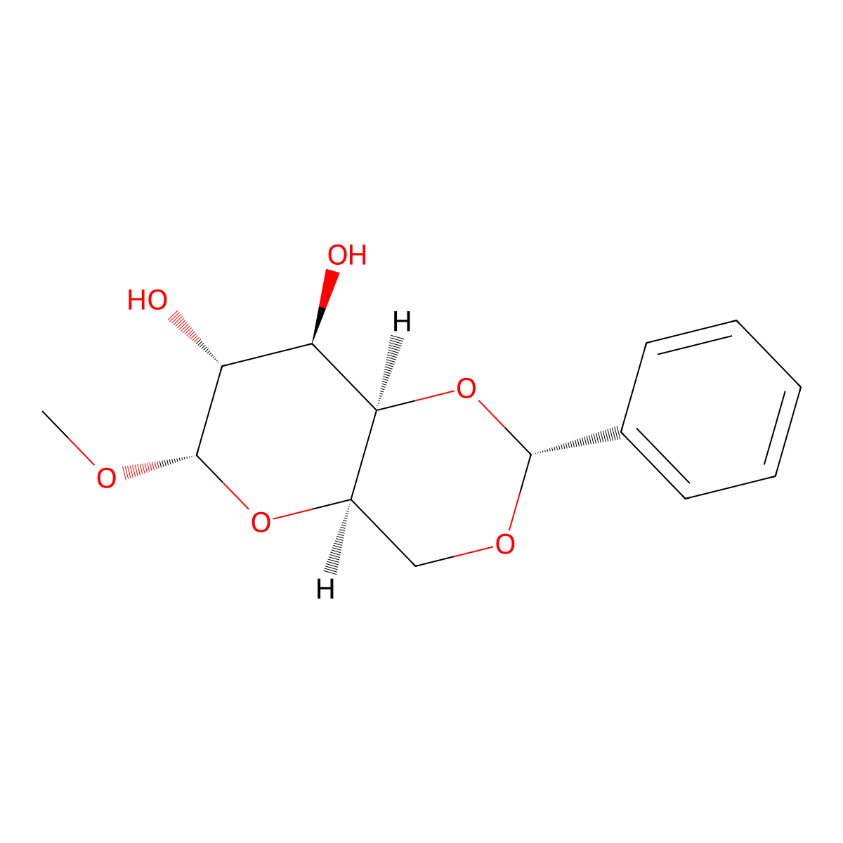 (2R,4aR,6S,7R,8R,8aR)-6-Methoxy-2-phenylhexahydropyrano[3,2-d][1,3]dioxine-7,8-diol molecular structure, CAS 72904-85-9