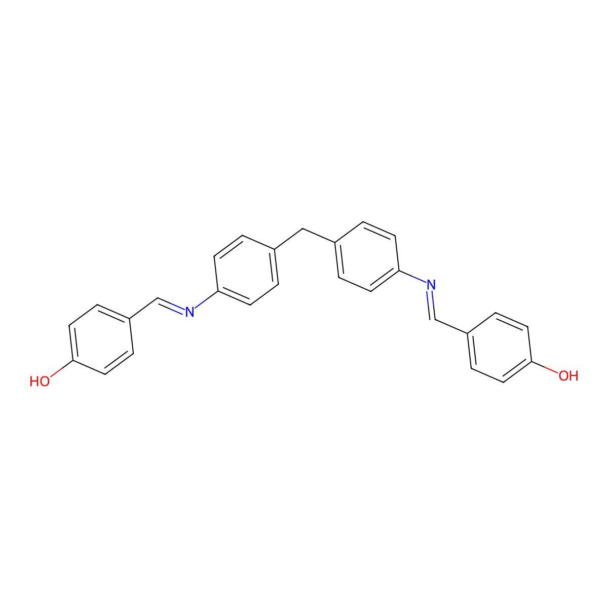 Phenol, 4,4'-[methylenebis(4,1-phenylenenitrilomethylidyne)]bis- molecular structure, CAS 72906-30-0