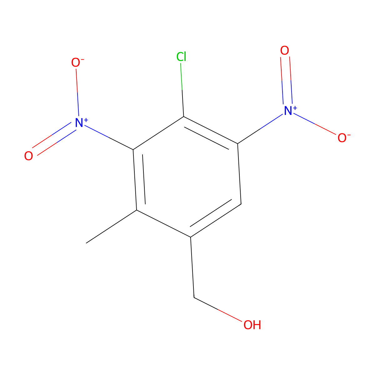 (4-Chloro-2-methyl-3,5-dinitrophenyl)methanol molecular structure, CAS 72908-02-2