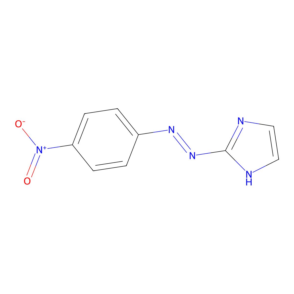 2-[(E)-(4-nitrophenyl)diazenyl]-1H-imidazole molecular structure, CAS 72908-90-8