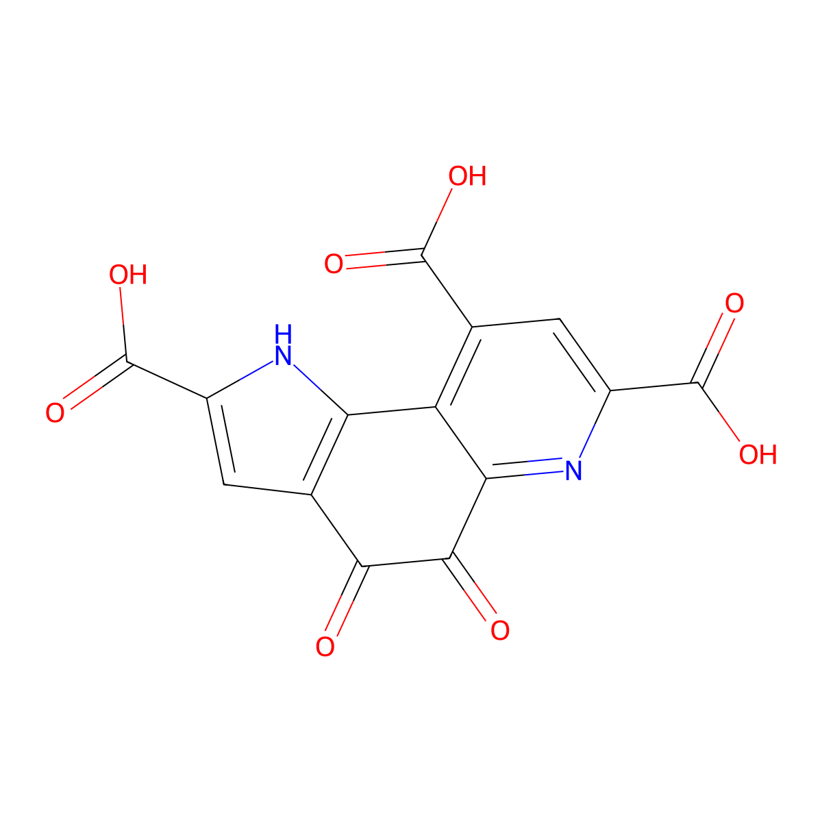 Pyrroloquinoline Quinone molecular structure, CAS 72909-34-3