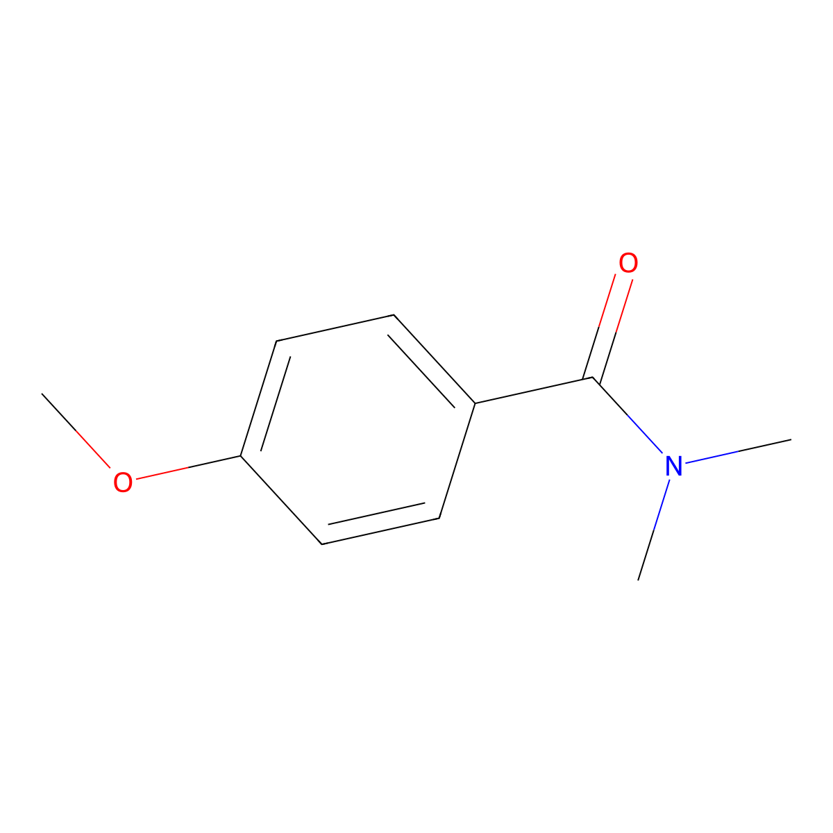 N,N-dimethyl-p-methoxybenzamide molecular structure, CAS 7291-00-1