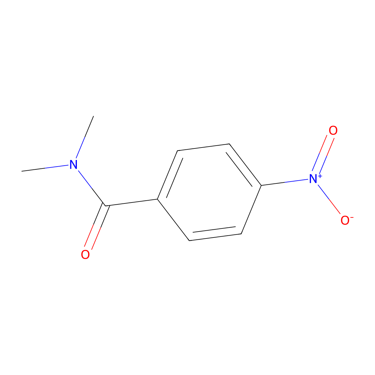 N,N-Dimethyl-4-nitro-benzamide molecular structure, CAS 7291-01-2