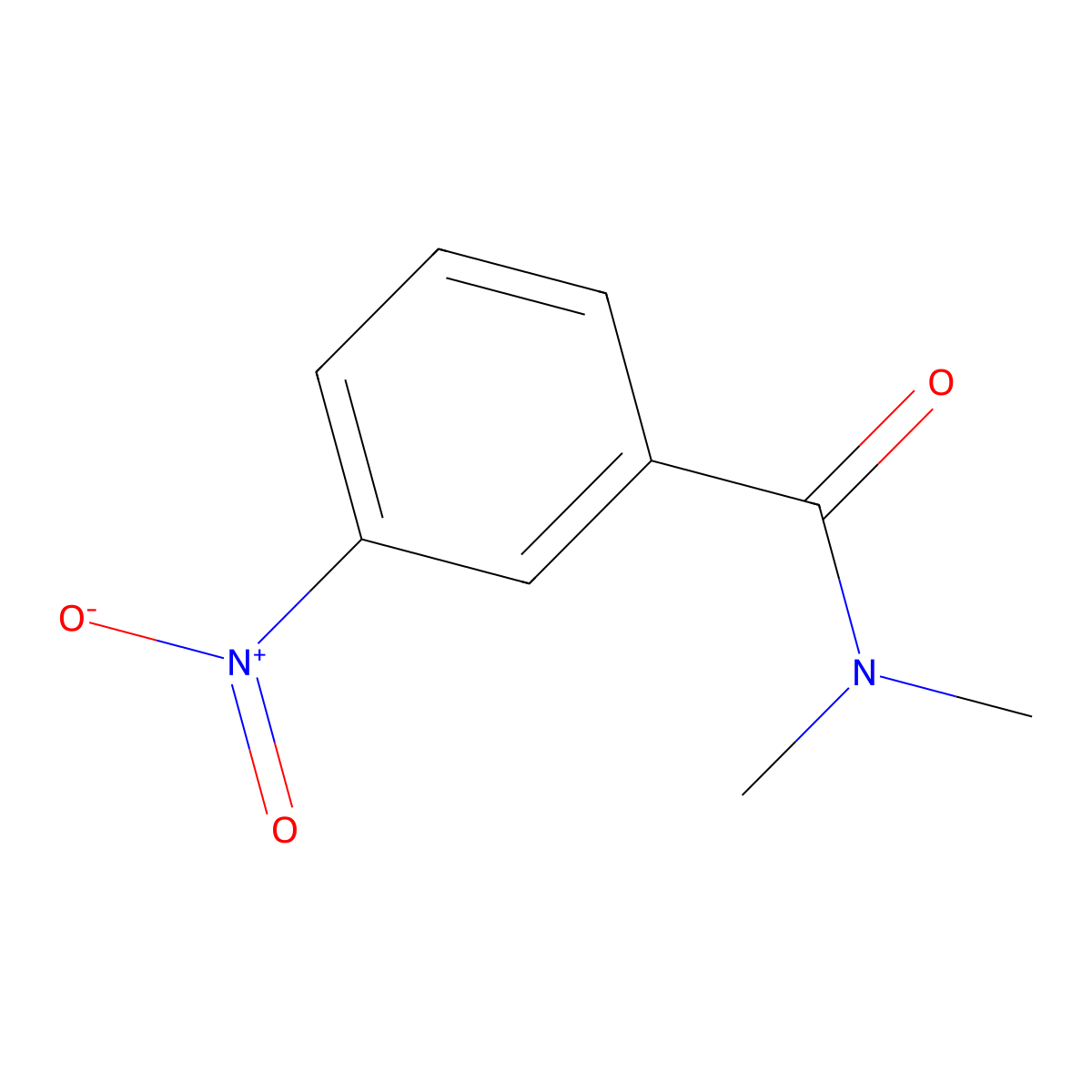 N,N-dimethyl-3-nitrobenzamide molecular structure, CAS 7291-02-3