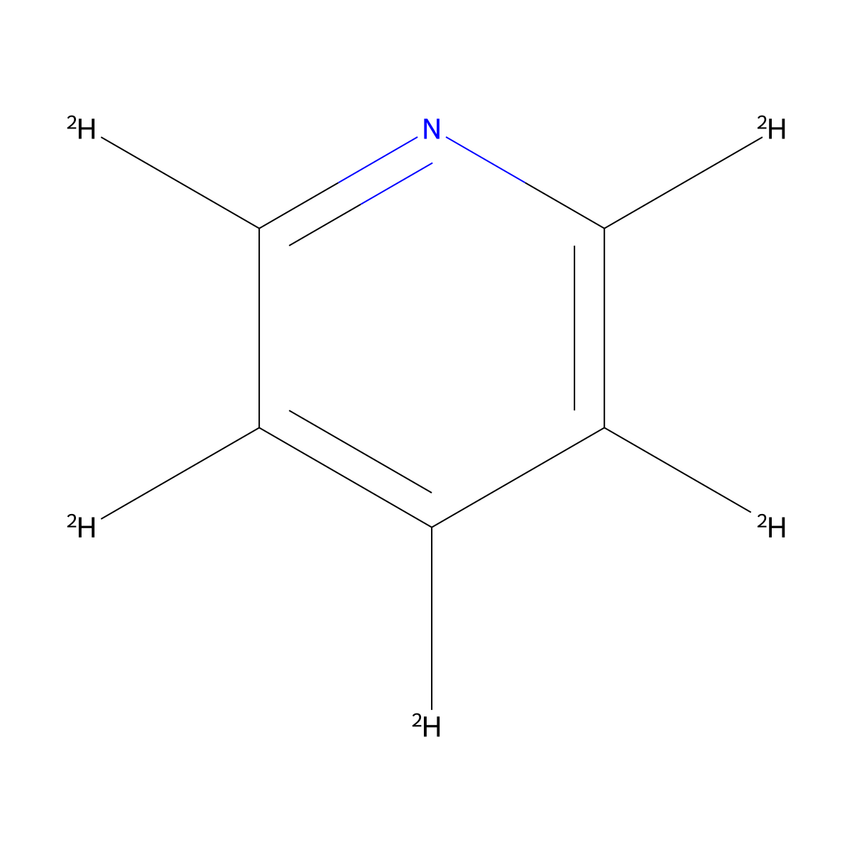 Pyridine-D5 molecular structure, CAS 7291-22-7