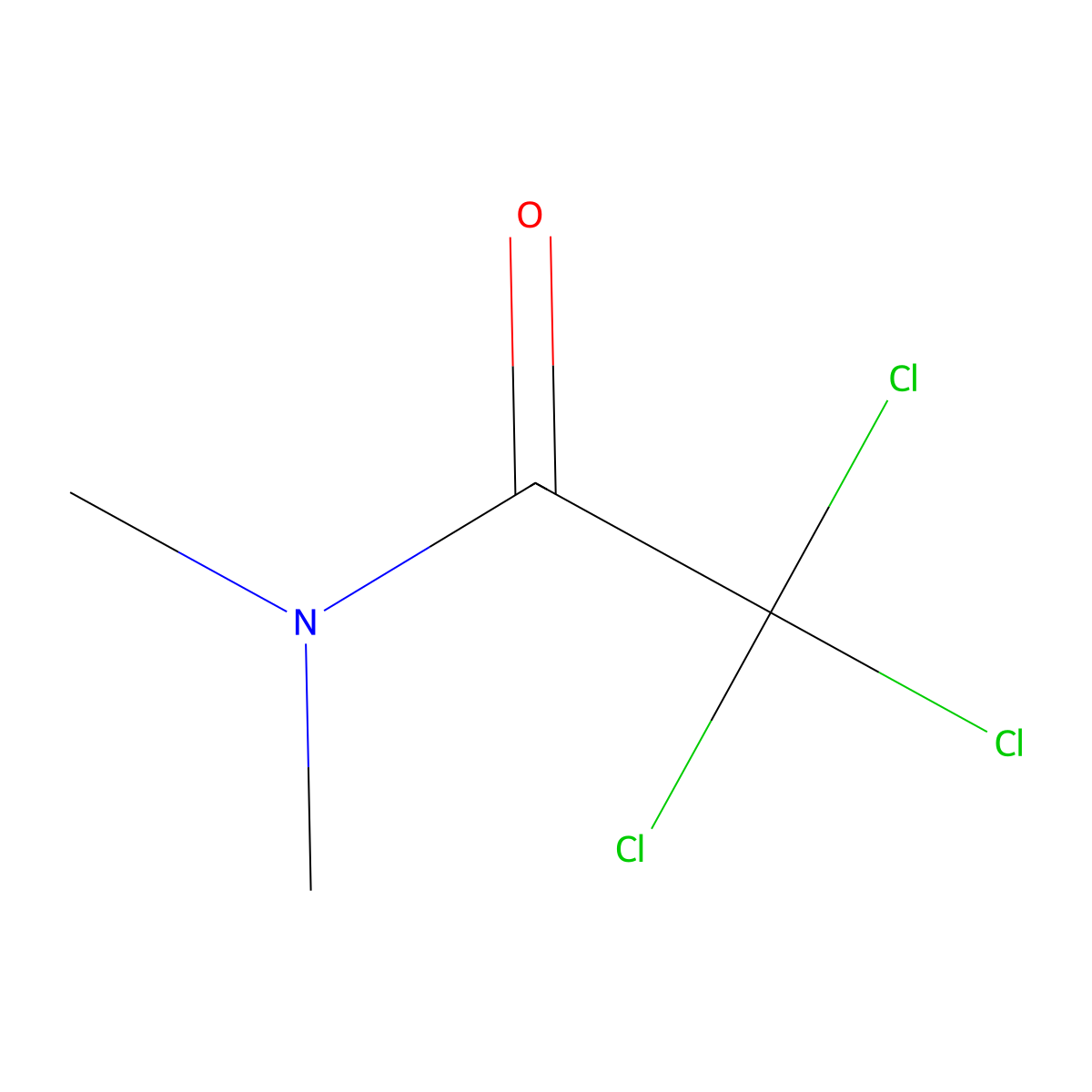 N,N-dimethyltrichloroacetamide molecular structure, CAS 7291-33-0