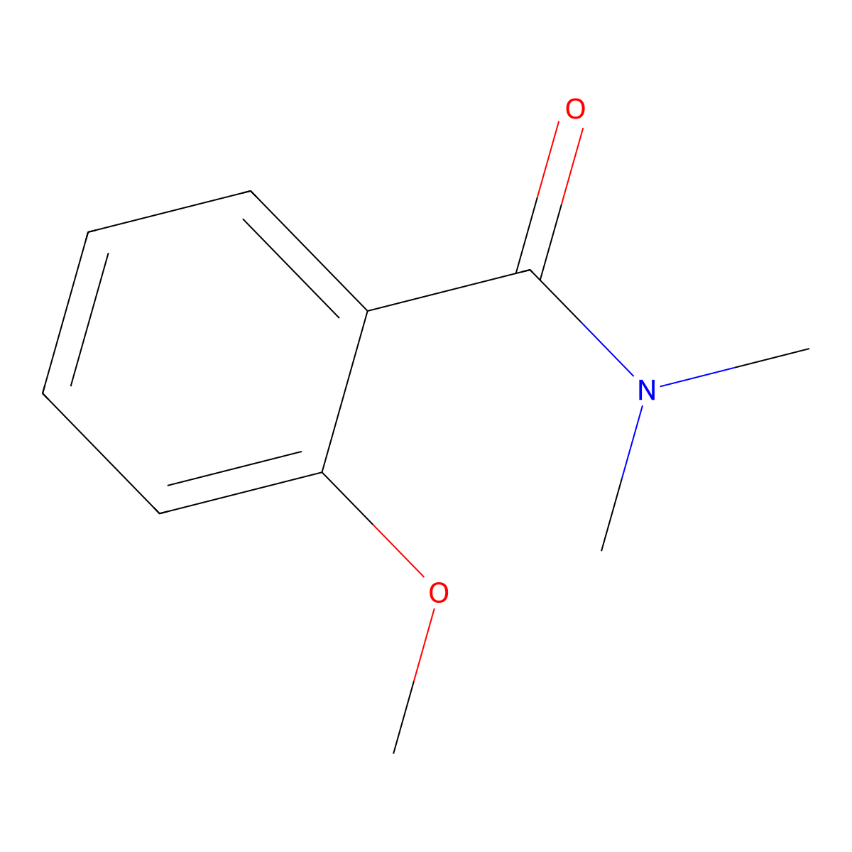 2-Methoxy-N,N-dimethylbenzamide molecular structure, CAS 7291-34-1