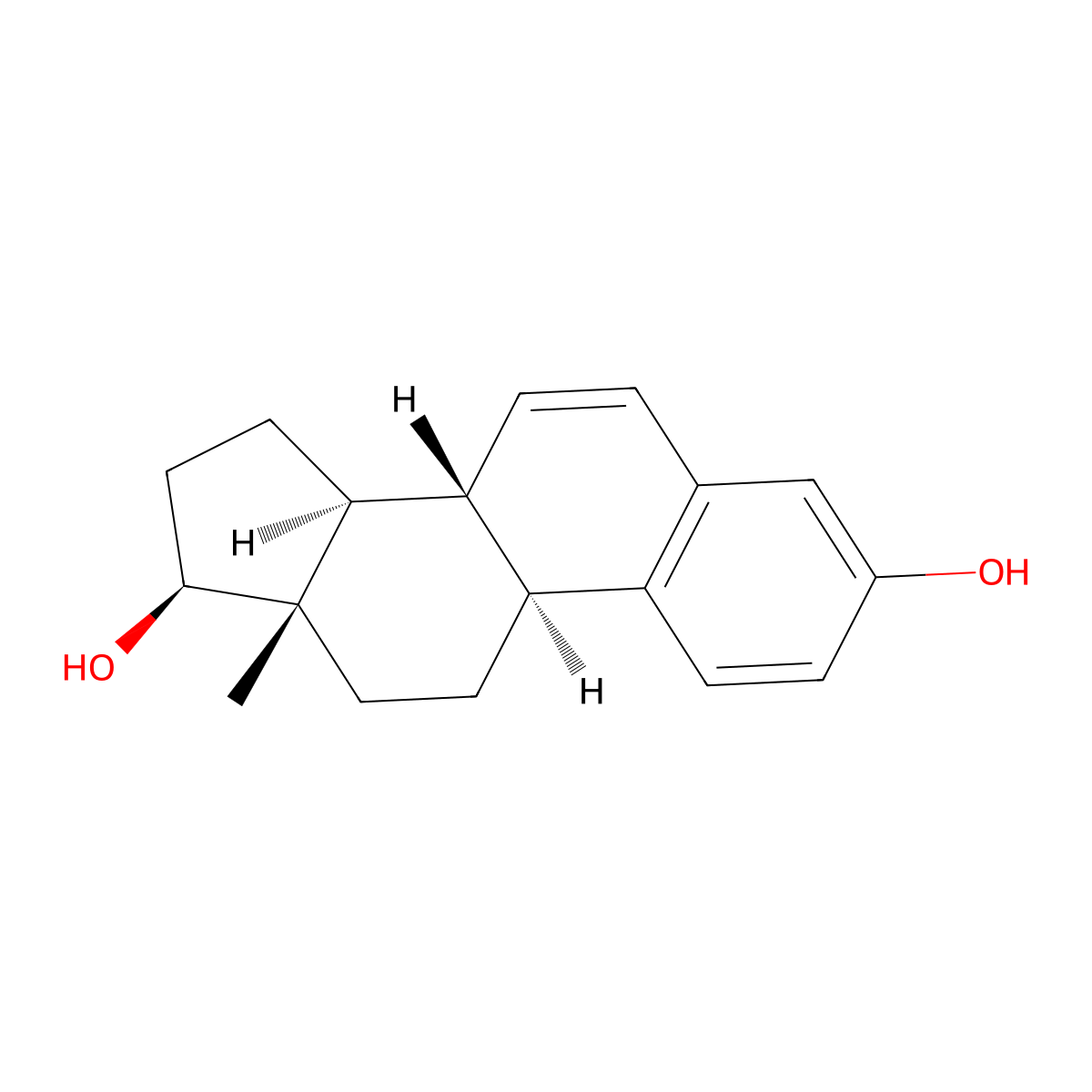 6-Dehydroestradiol molecular structure, CAS 7291-41-0