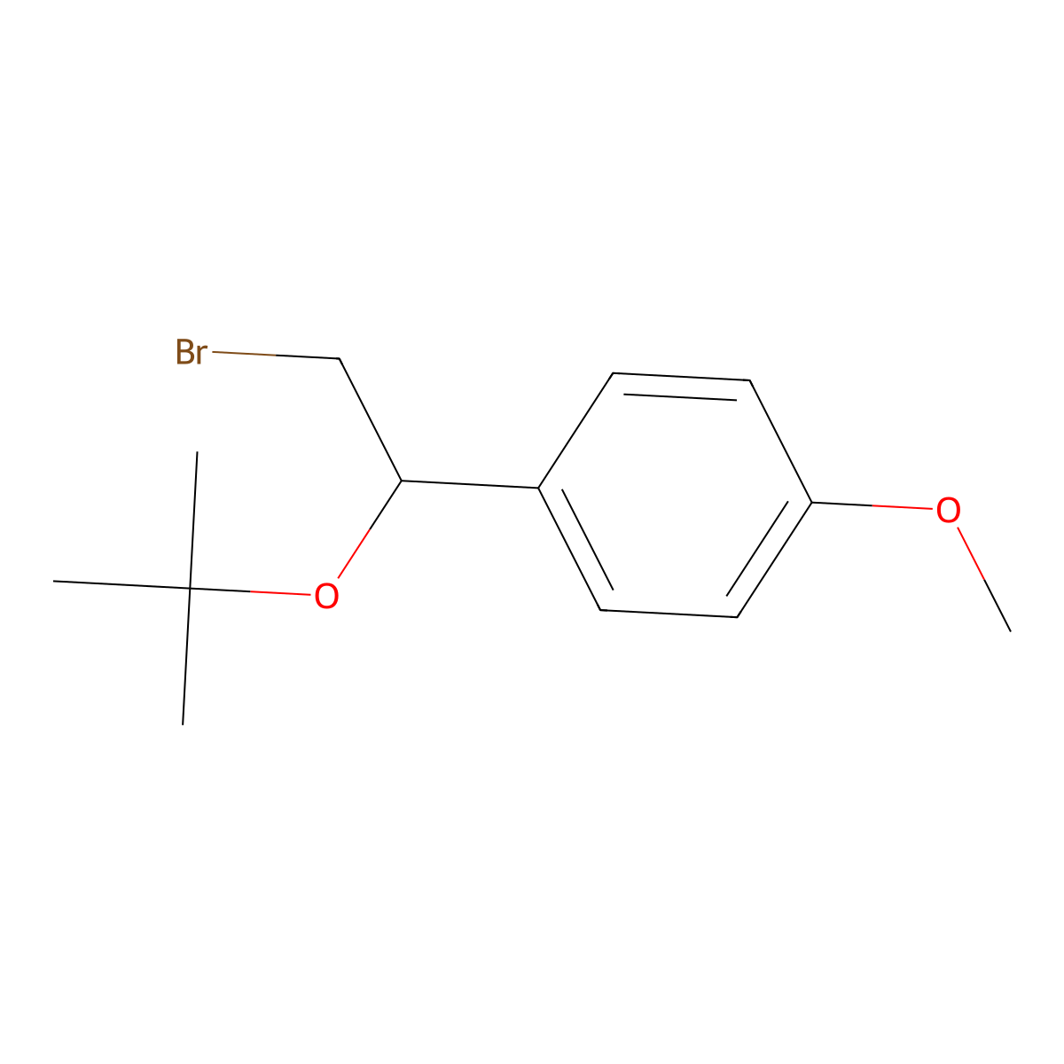 1-[2-Bromo-1-(1,1-dimethylethoxy)ethyl]-4-methoxybenzene molecular structure, CAS 72912-33-5