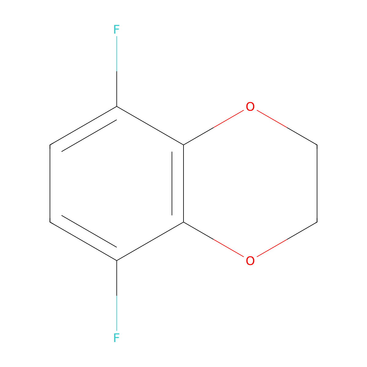 5,8-Difluoro-1,4-benzodioxane molecular structure, CAS 72912-50-6