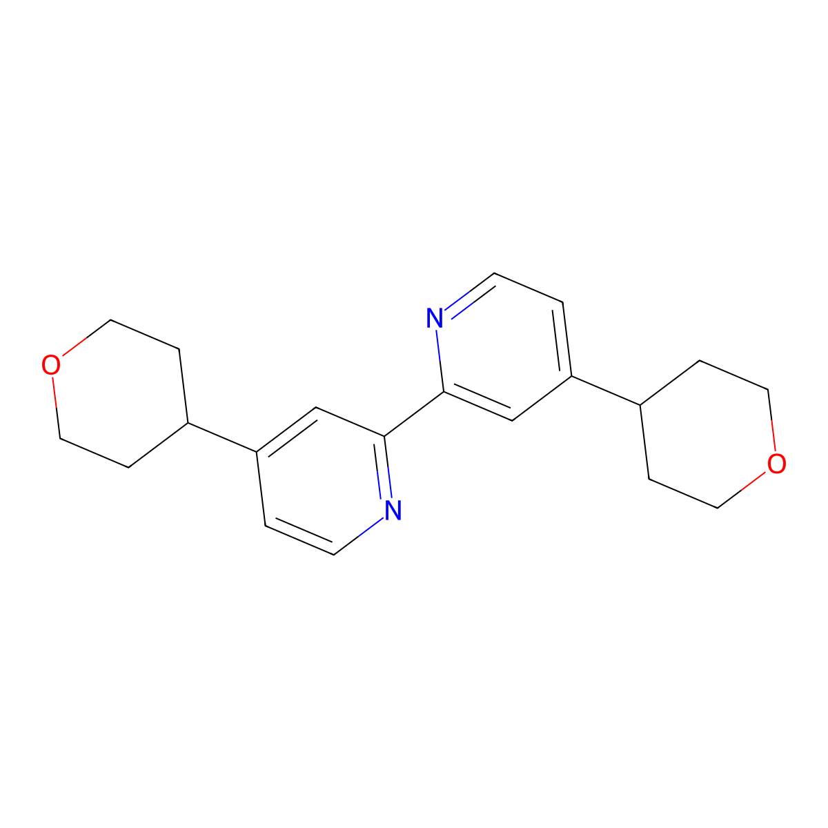 4-(Oxan-4-yl)-2-[4-(oxan-4-yl)pyridin-2-yl]pyridine molecular structure, CAS 72914-17-1