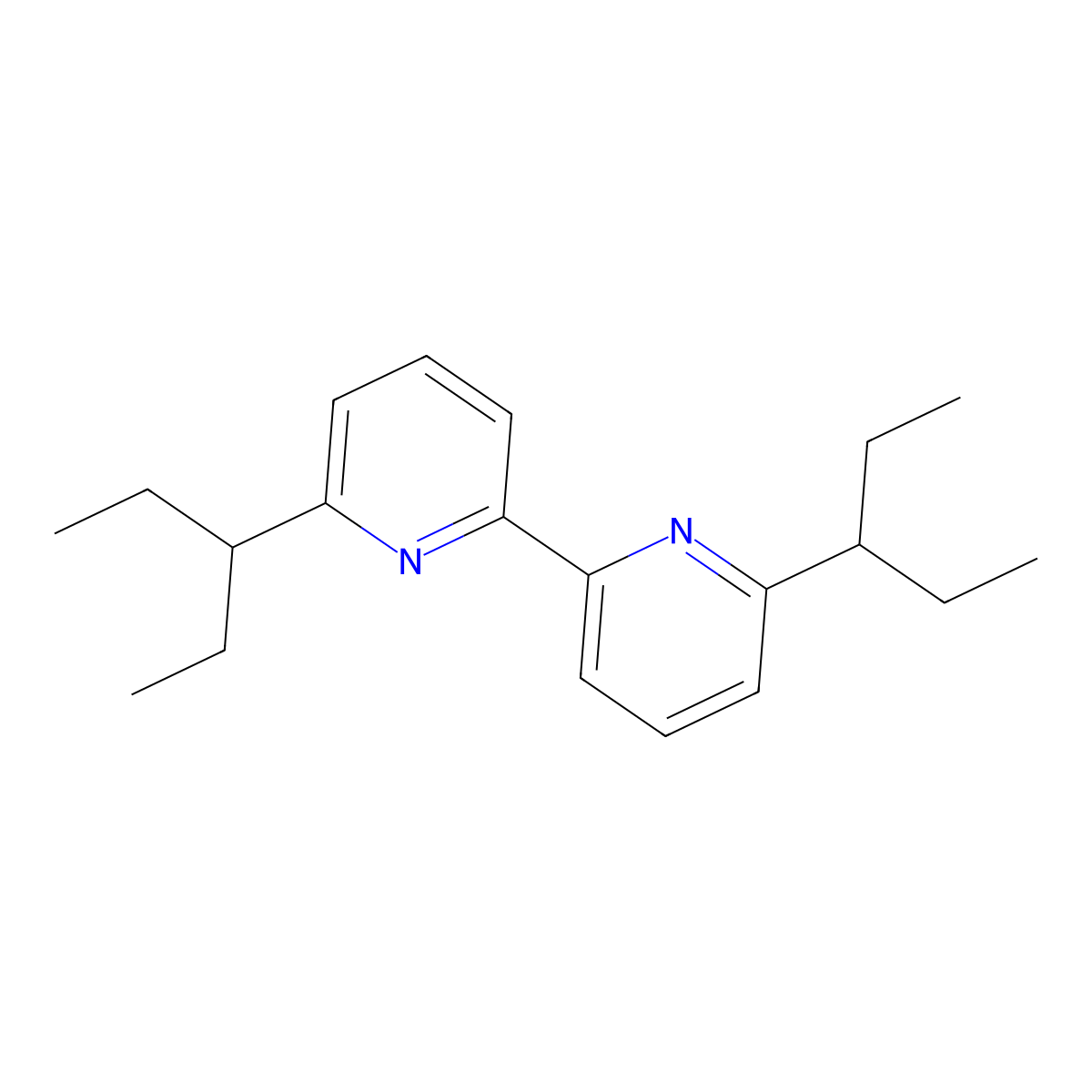 2-(Pentan-3-yl)-6-[6-(pentan-3-yl)pyridin-2-yl]pyridine molecular structure, CAS 72914-23-9